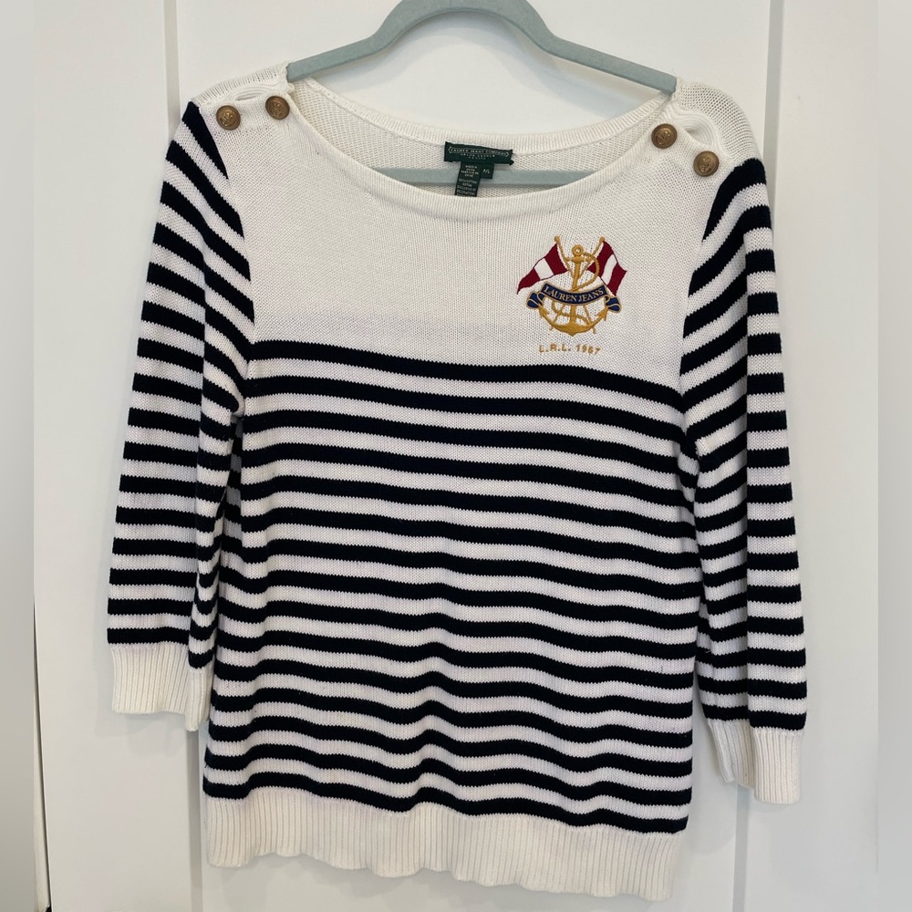 Polo Ralph Lauren Striped Boat-Neck Sweater